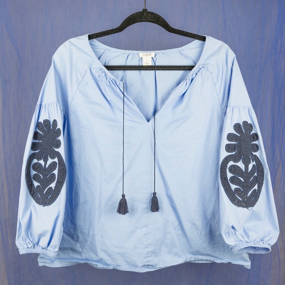 Sweet J. Crew embellished top